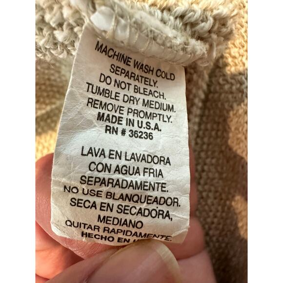 Bentley Vintage Women’s Cotton Short Sleeve Pullover Sweater Beige Size XL - Picture 5 of 7